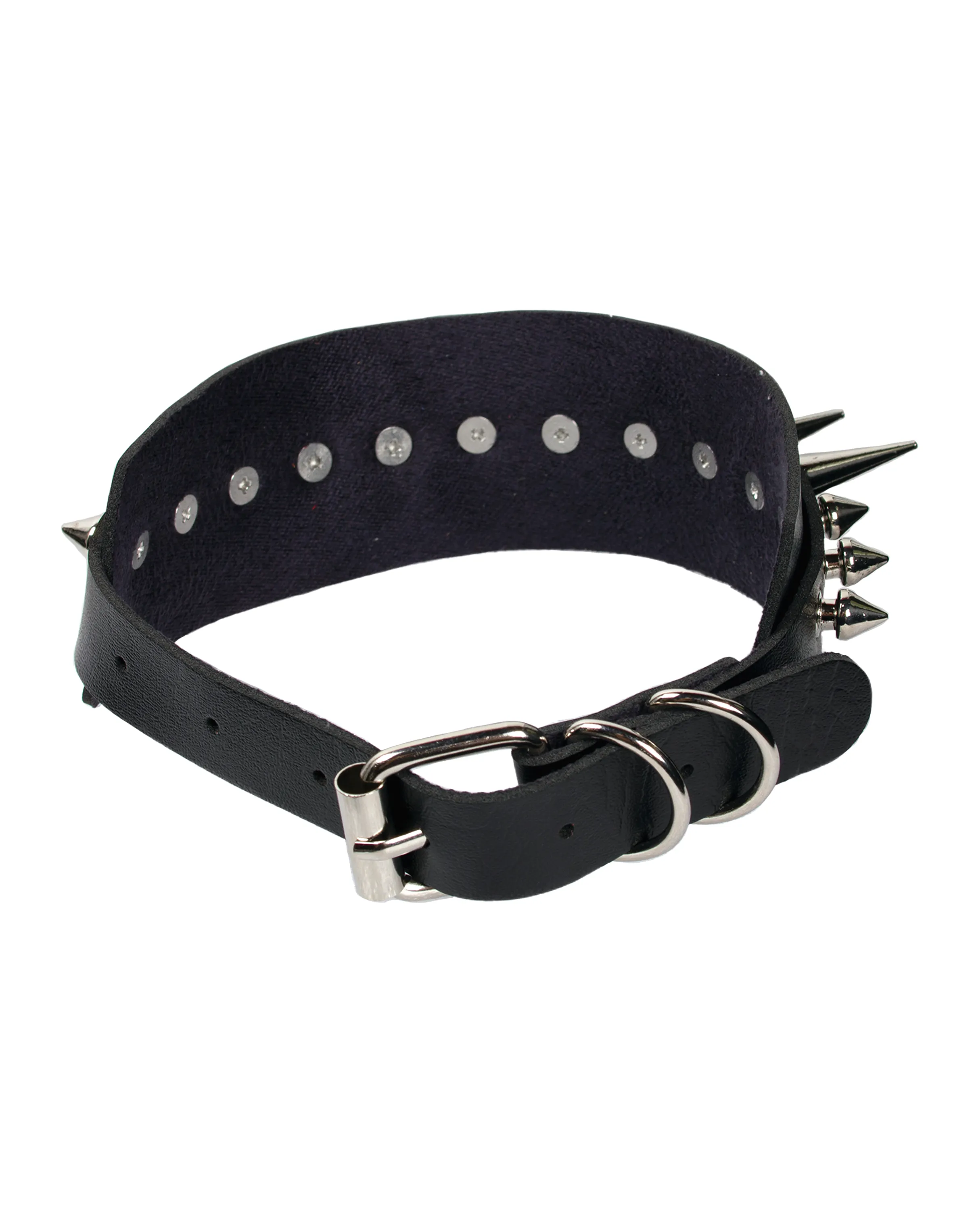 MIX SPIKED COLLAR BLACK / SILVER