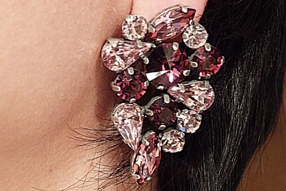 Multi Stone Cluster Stud Earrings