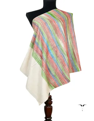 multicoloured striped pashmina stole 8490