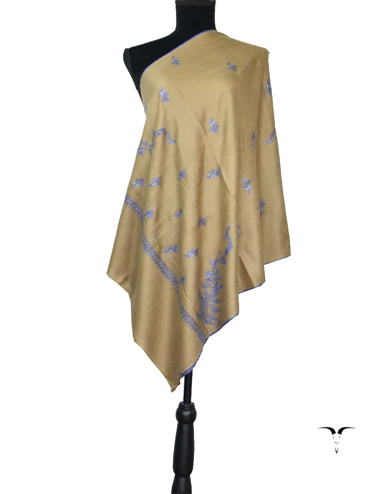 Natural Beige Sozni Pashmina Stole 5530