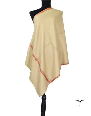 Natural Pashmina Stole With Sozni 5519