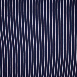 Novelty Polyester Print - Stripes - Navy