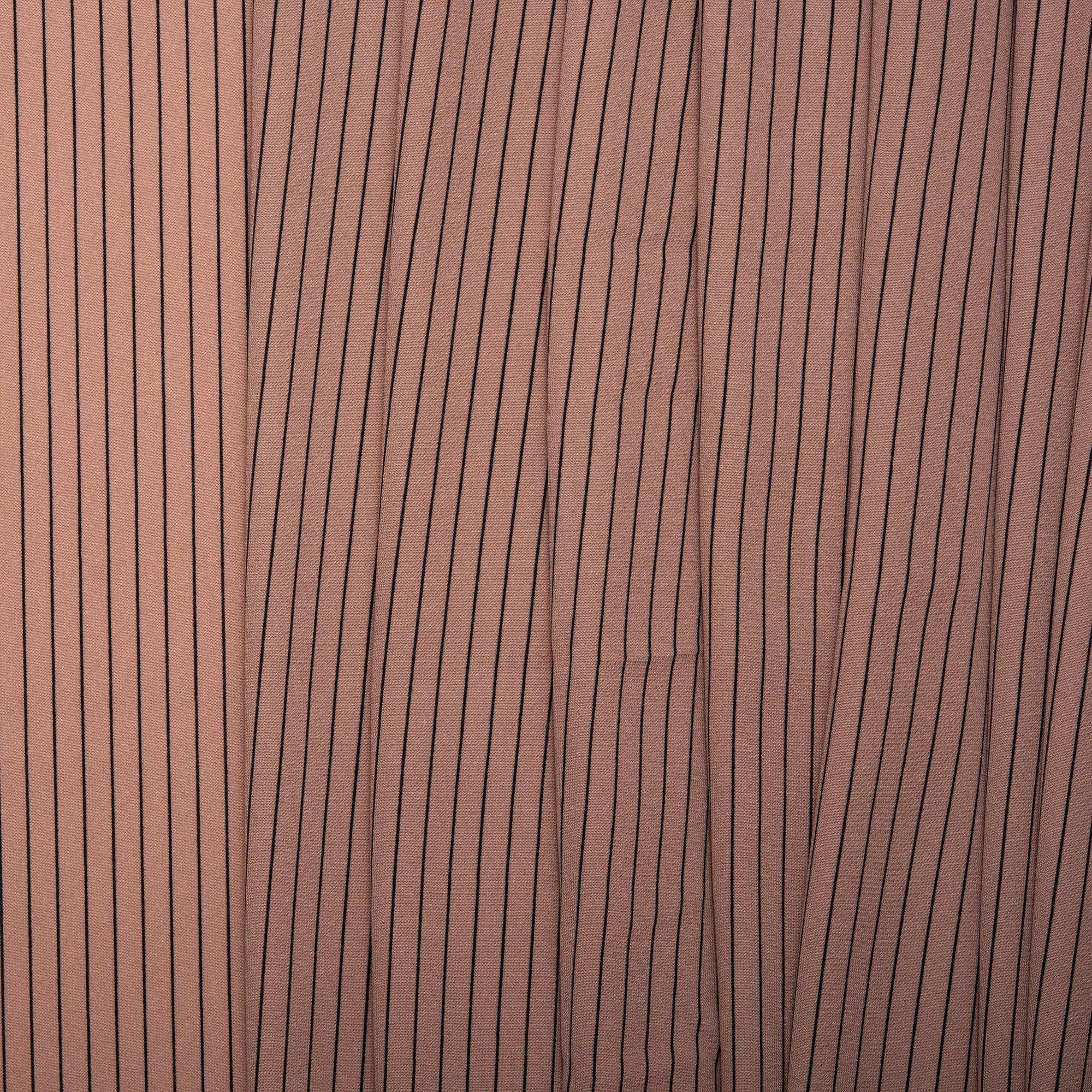 Novelty  Polyester Print - Stripes - Tan