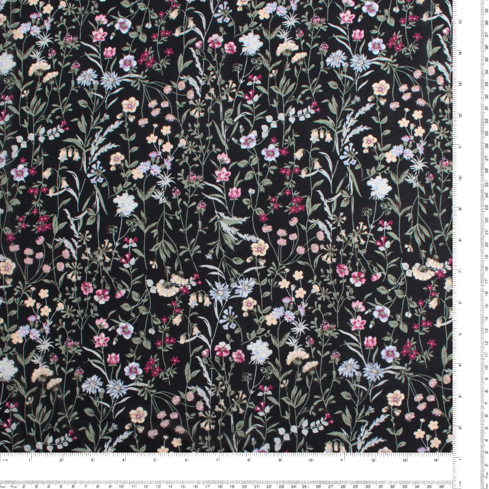 Novelty Printed Chiffon - 360 - Black