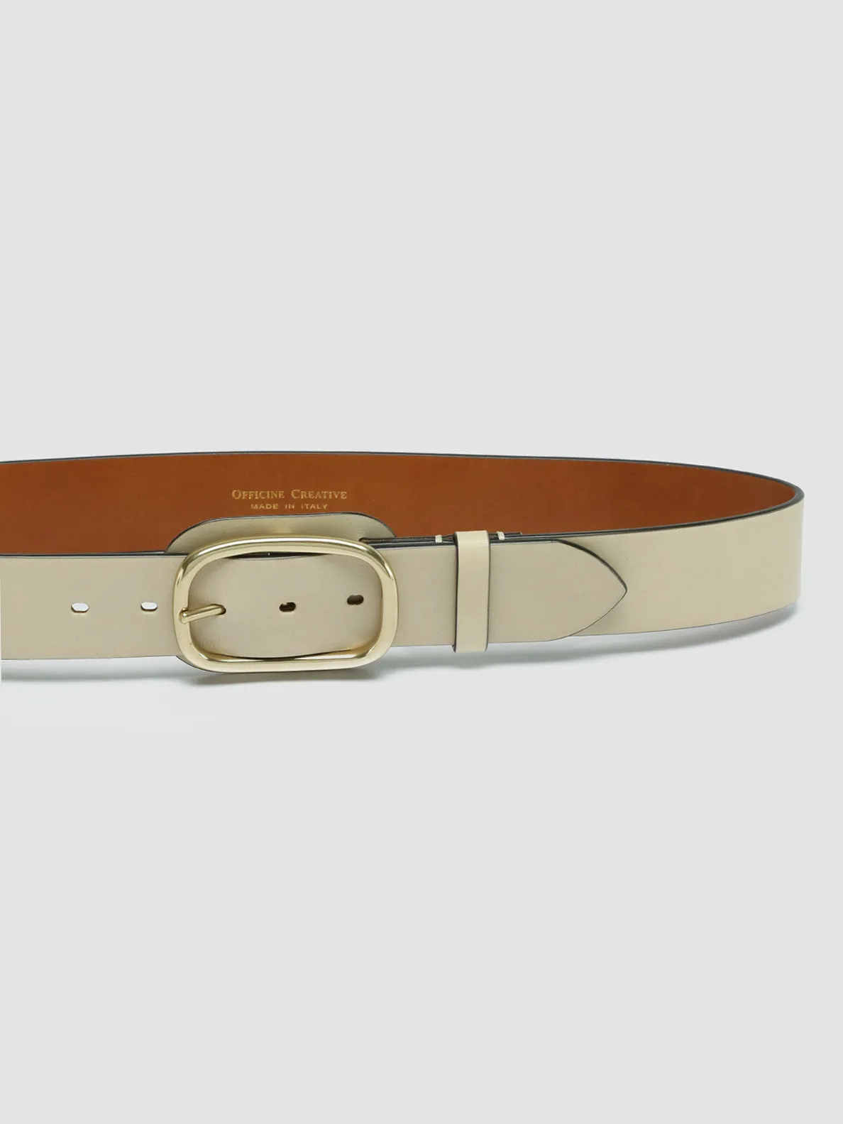 OC STRIP 058 - Ivory Leather belt