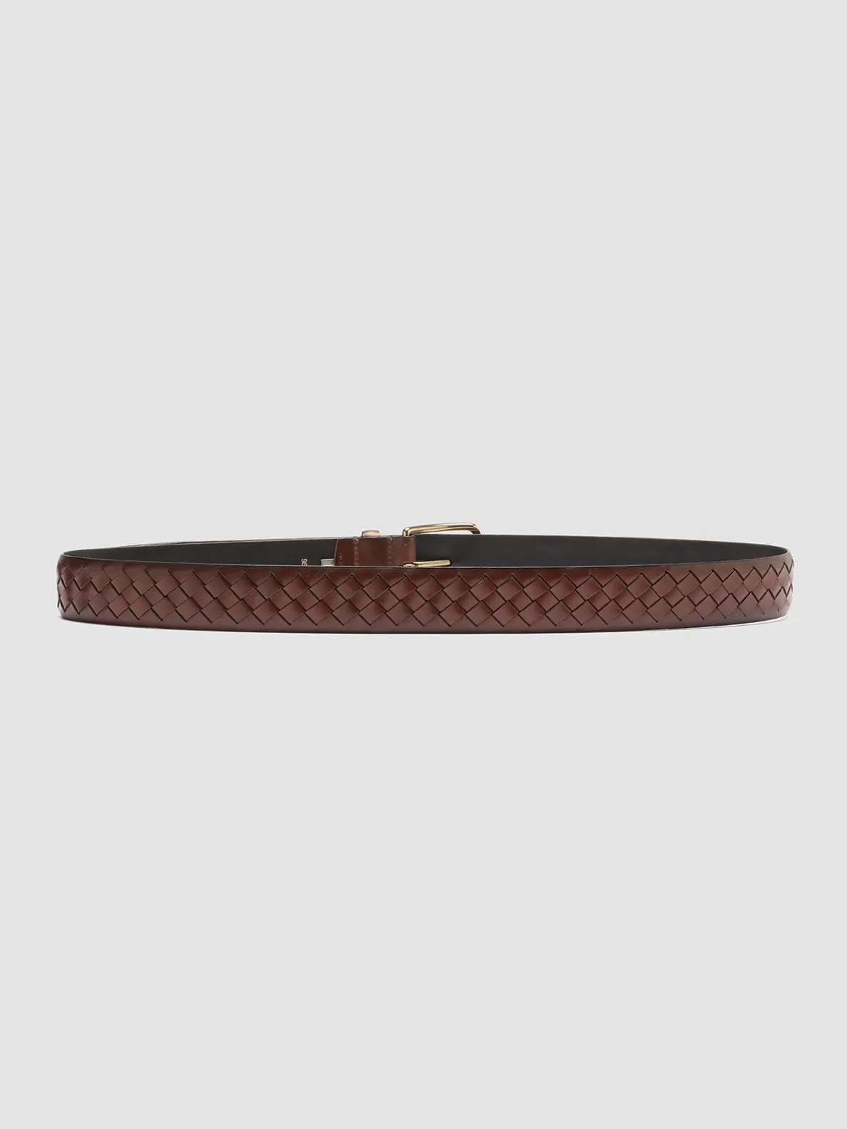 OC STRIP 28 - Brown Woven Leather Belt