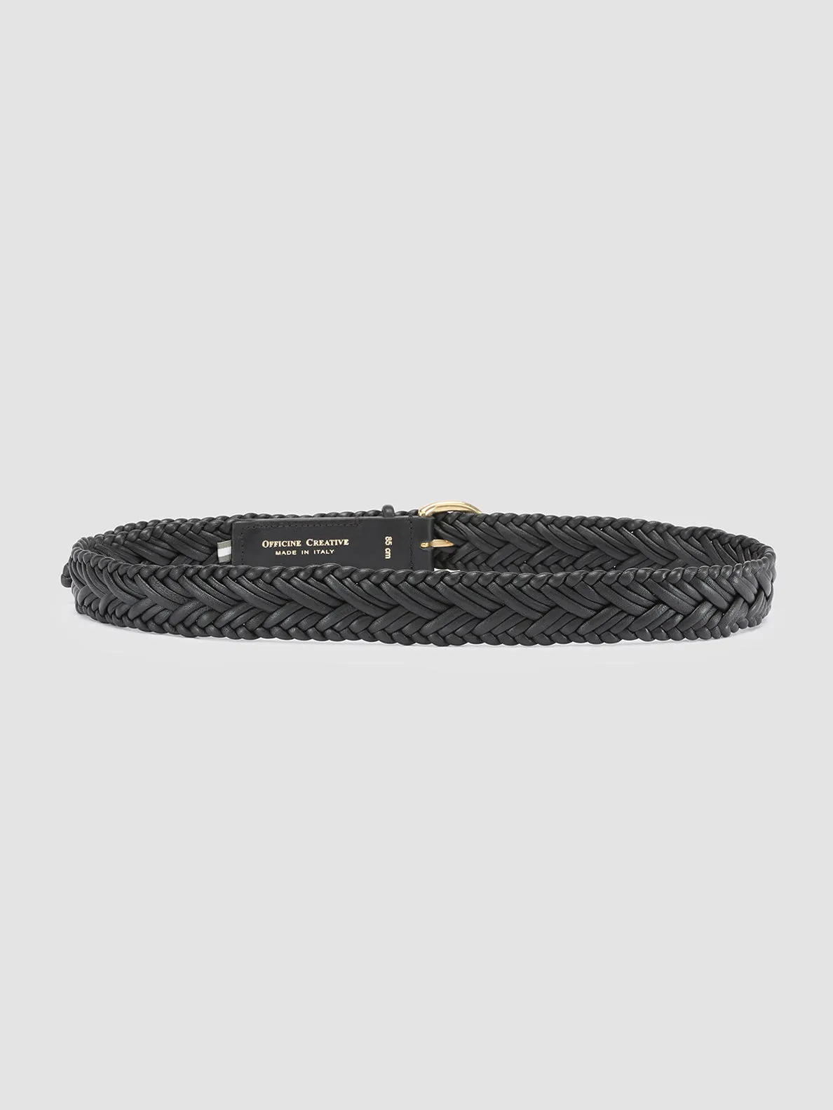 OC STRIP 36 - Black Woven Leather Belt