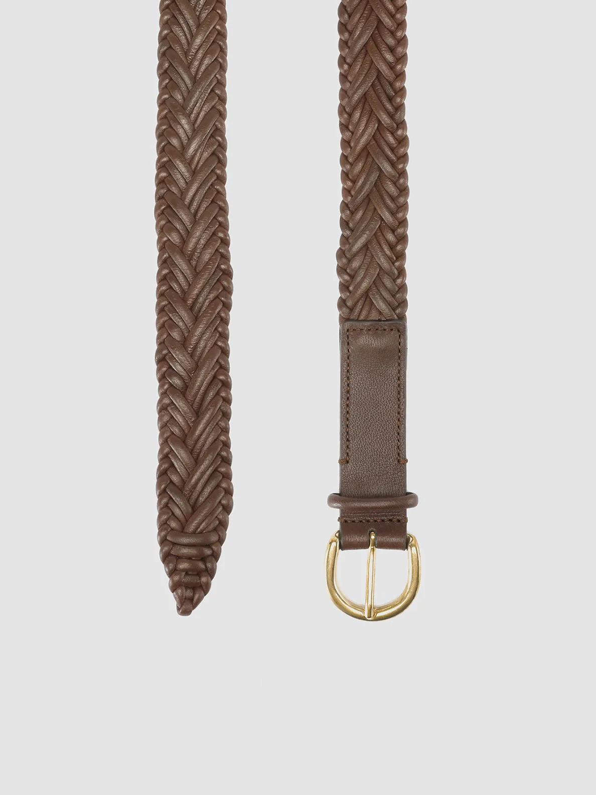 OC STRIP 36 - Brown Woven Leather Belt