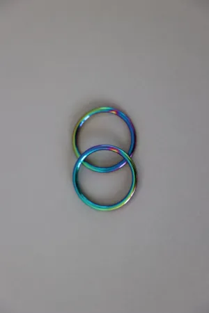 ooakshell tide headband rings • rainbow