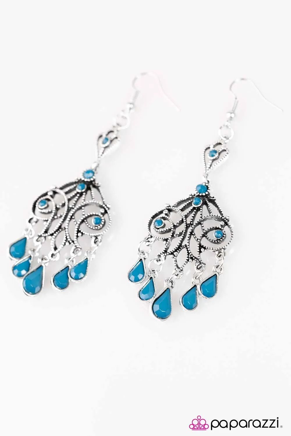 Open Door Jewelry - Diva Decadence - Blue Earring - Paparazzi Accessories