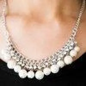 Paparazzi Necklace - Box Office Bombshell - White