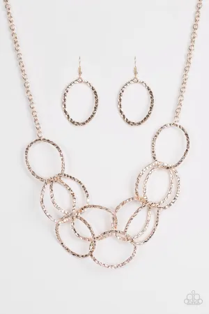 Paparazzi Necklace ~ Circus Royale - Rose Gold