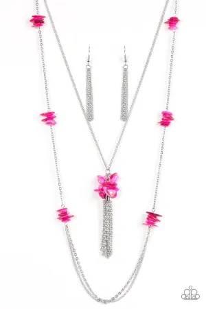 Paparazzi Necklace ~ Cliff Cache - Pink