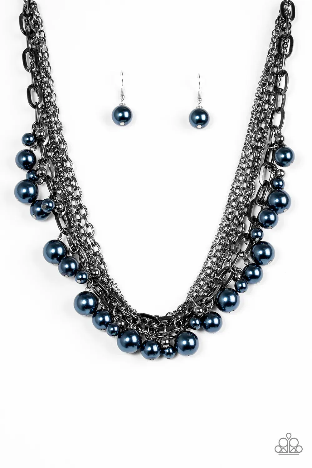 Paparazzi Necklace ~ Shipwrecked Shimmer - Blue