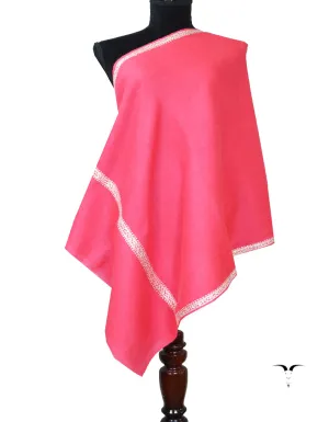 pink tilla embroidery pashmina stole 7963