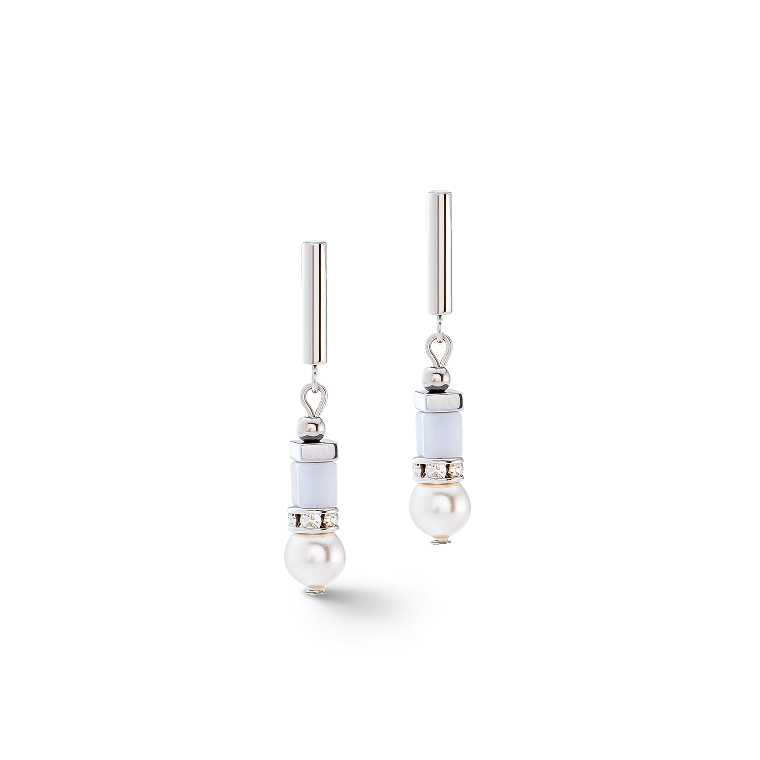 Precious Fusion Offset earrings silver-ice blue