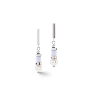 Precious Fusion Offset earrings silver-ice blue