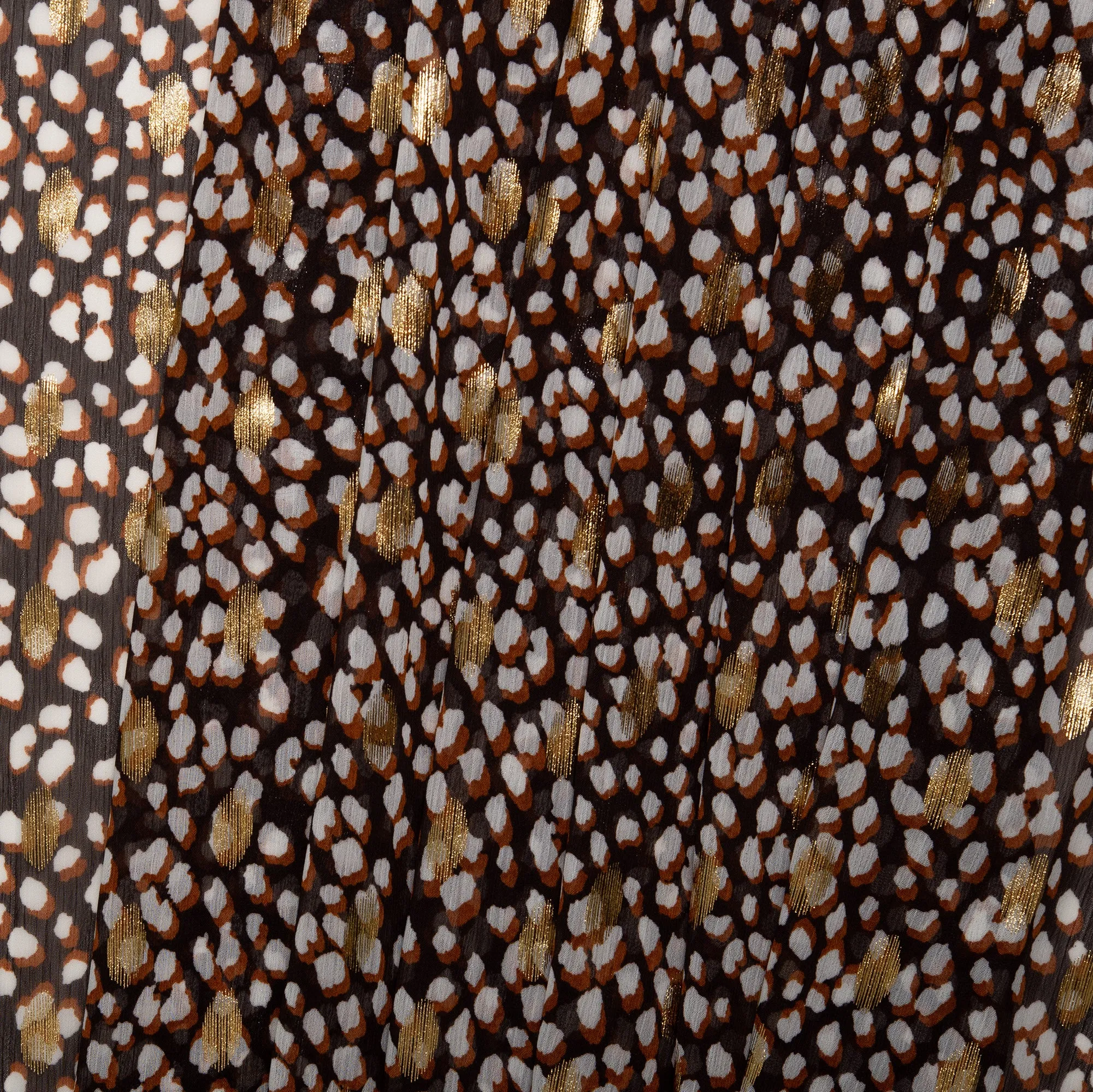 Printed polyester - OLIVIA - Abstract - Brown