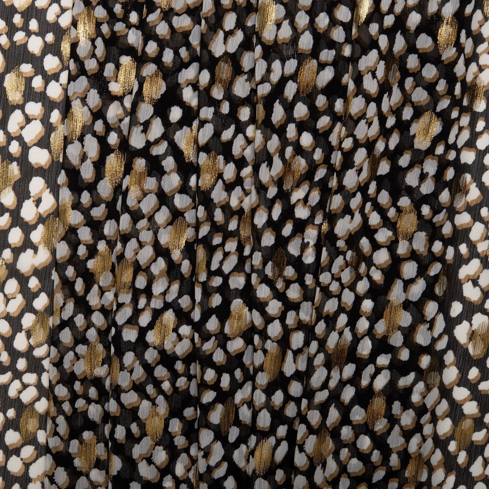 Printed polyester - OLIVIA - Abstract - Taupe