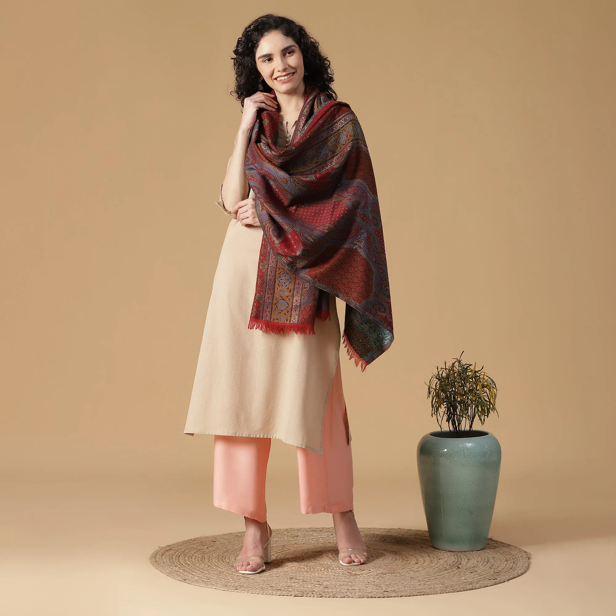 Rayan: The Jacquard Woolen Stole