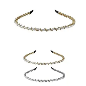 Rhinestone Pearl Headband 10306GS (12 units)