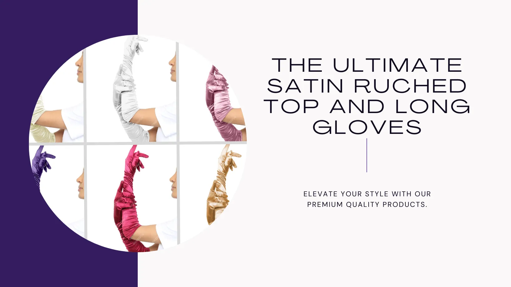 Satin Ruched Top Long Gloves - Elegance in Every Gesture