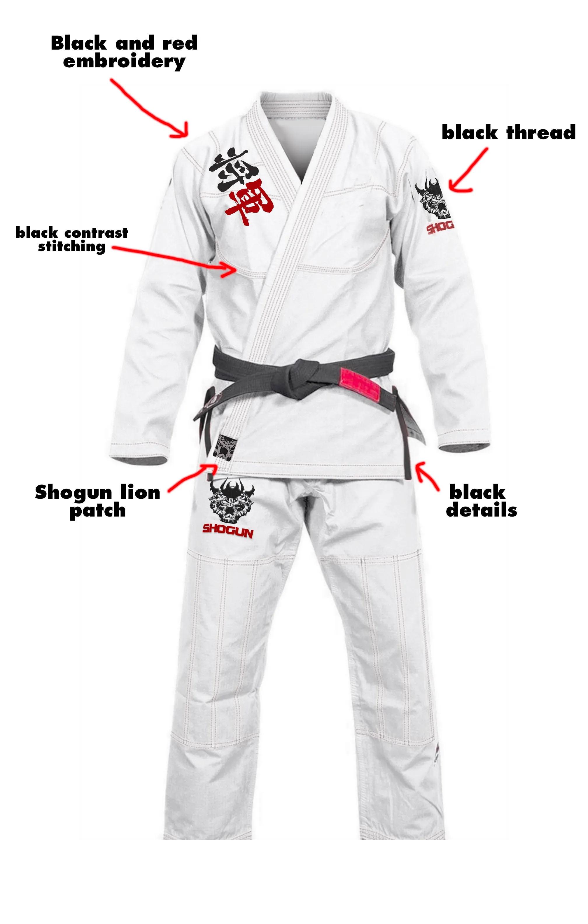 Shogun 'Kanji' Ultra-Light White - IBJJF Approved BJJ Gi