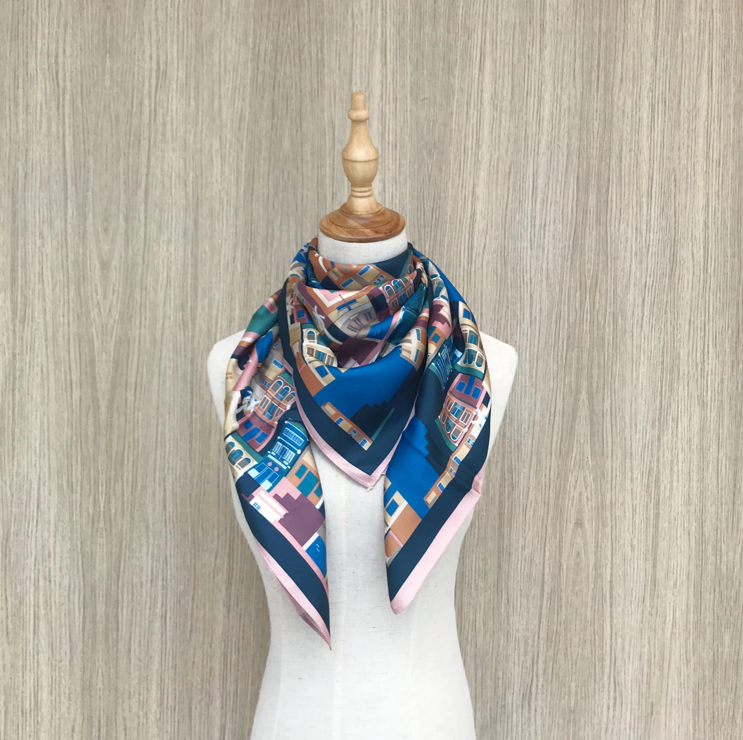 Shophouses of Singapore Silk Scarf