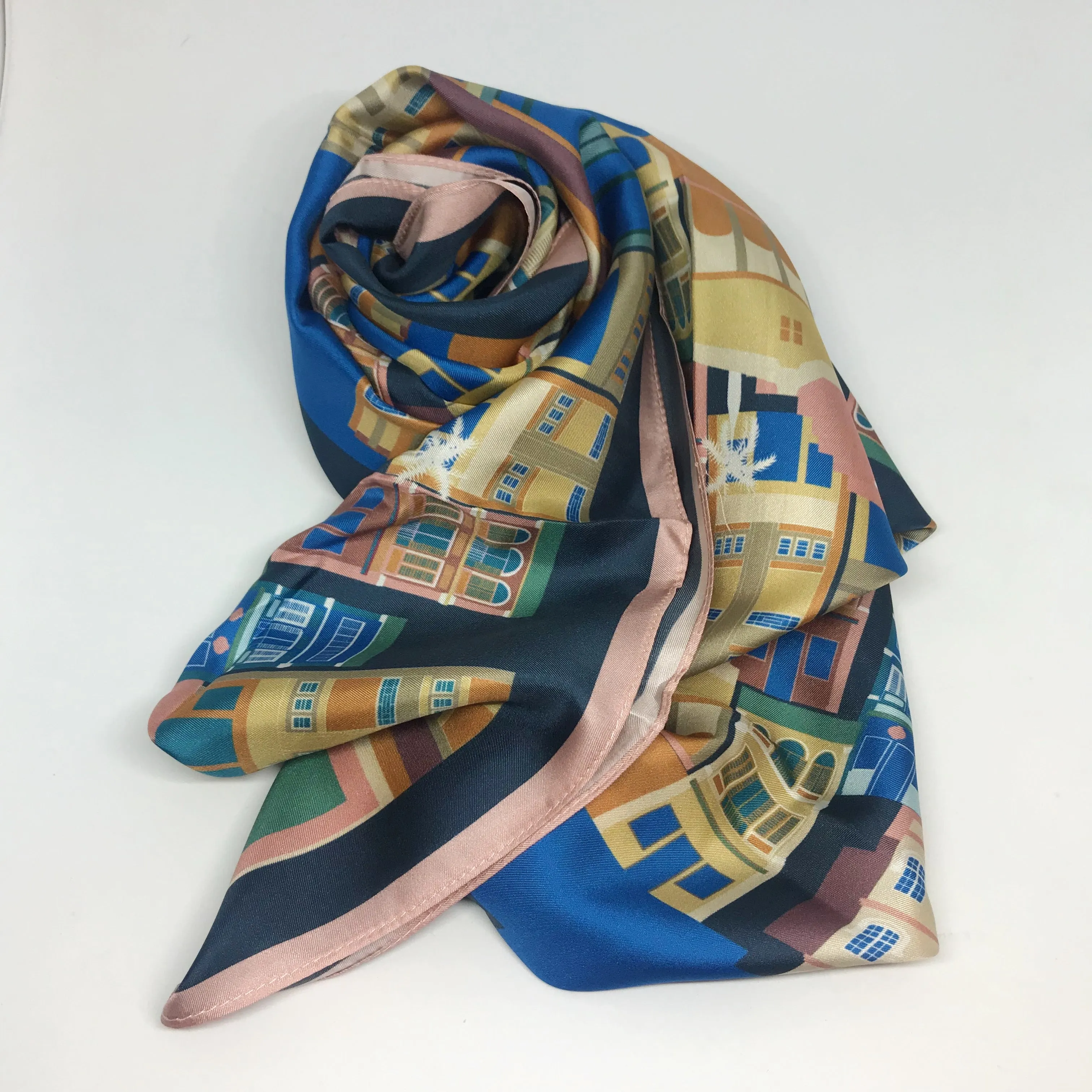 Shophouses of Singapore Silk Scarf