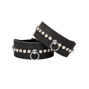 Shots Ouch Diamond Studded Wrist Cuffs - Black