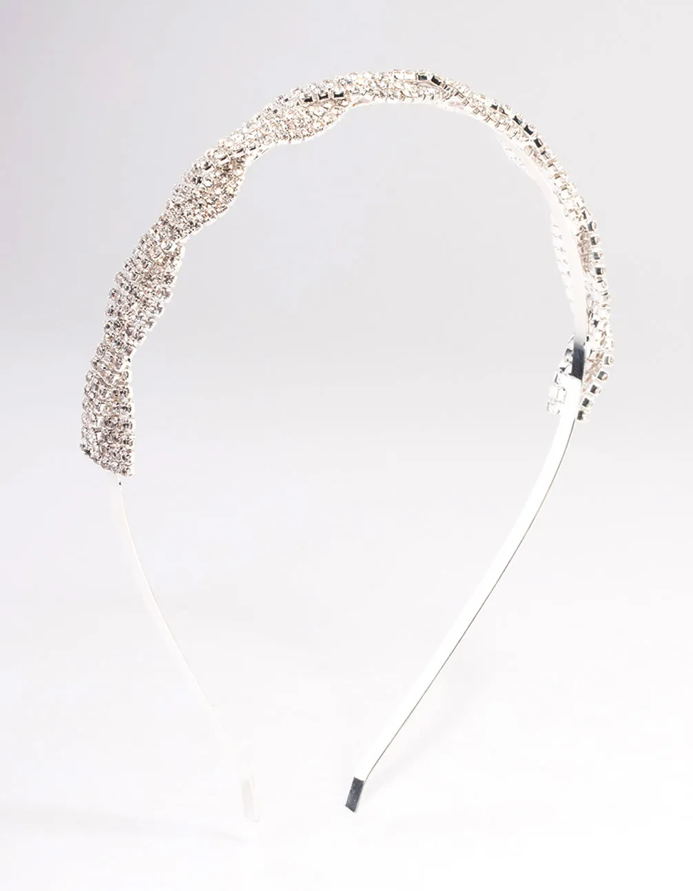 Silver Weaved Diamante Headband