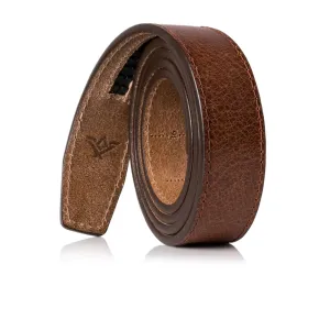 SlideBelts Premium Full Grain Rustic Leather Belt Strap - Cayenne