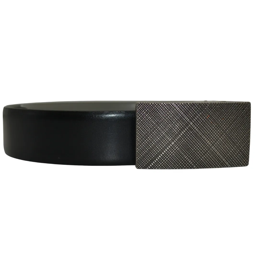 Smith Black Leather Belt - Genuine Leather