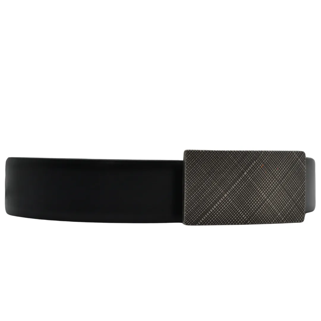 Smith Black Leather Belt - Genuine Leather