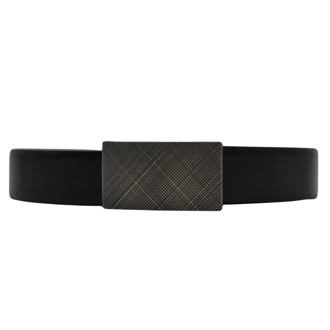 Smith Black Leather Belt - Genuine Leather