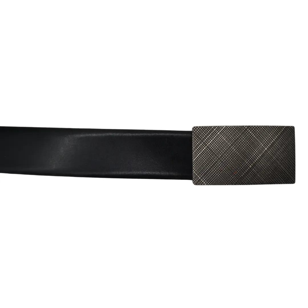 Smith Black Leather Belt - Genuine Leather