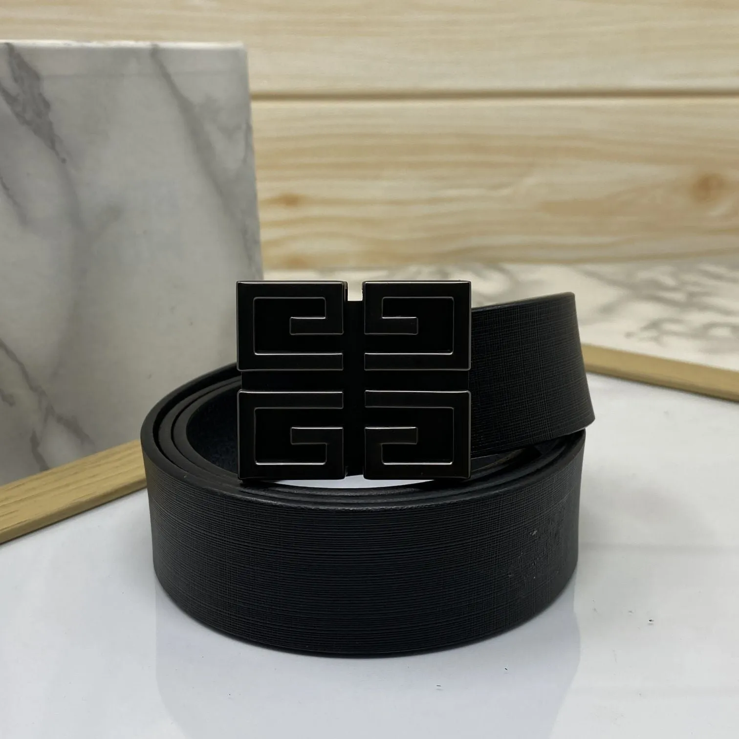 Square Section Leather Strap Belt-JonasParamount