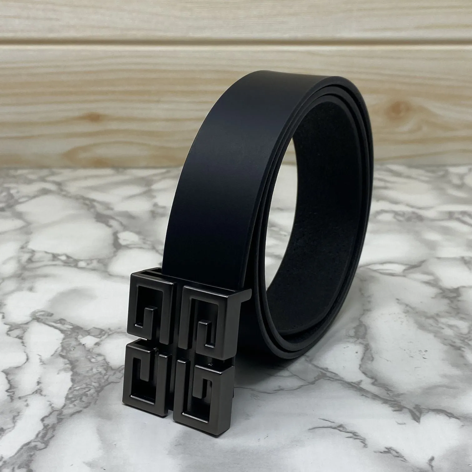 Square Section Leather Strap Belt-JonasParamount