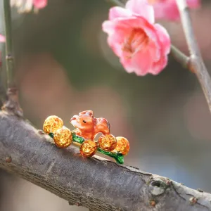 Squirrel Enamel Ring