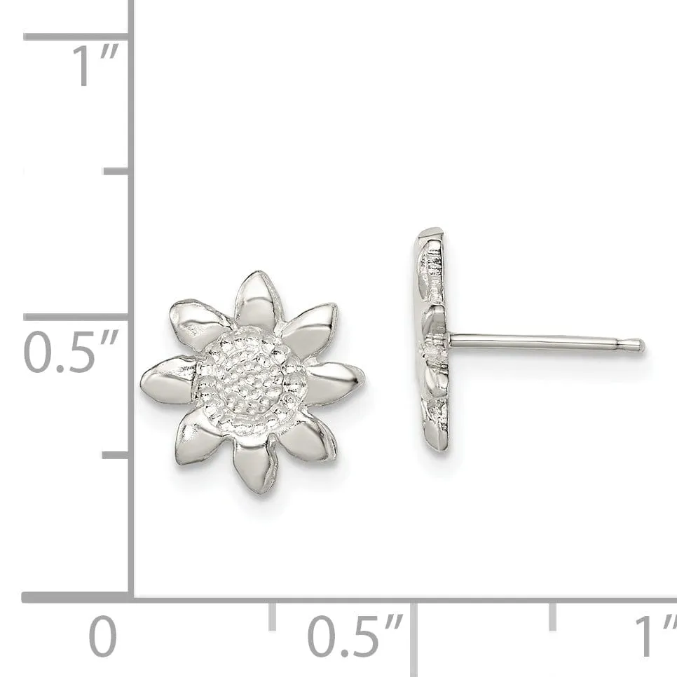 Sterling Silver Flower Mini Earrings