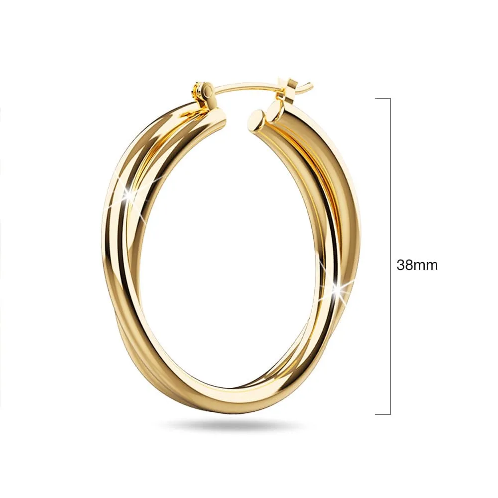 Subtle Hoop Gold Layered Earrings