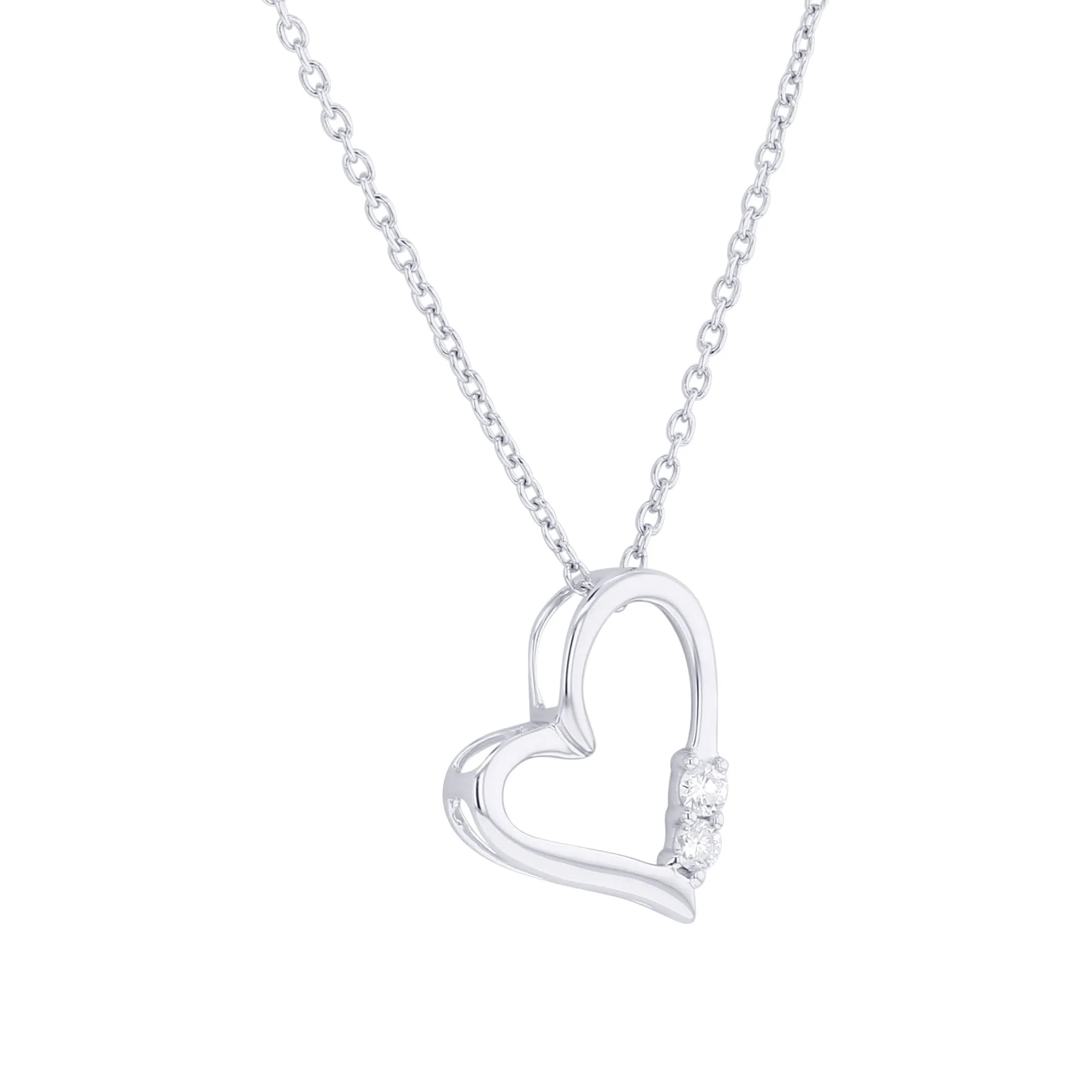 Two of Hearts Diamond Necklace