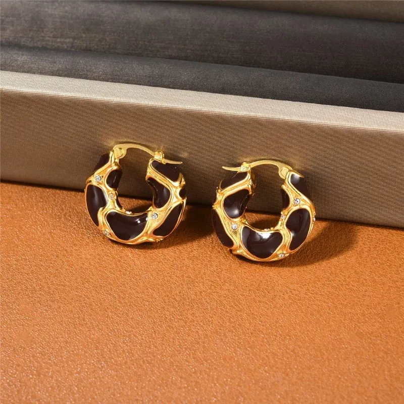 VAIGE Elegant Antique Gold Hoop Earrings