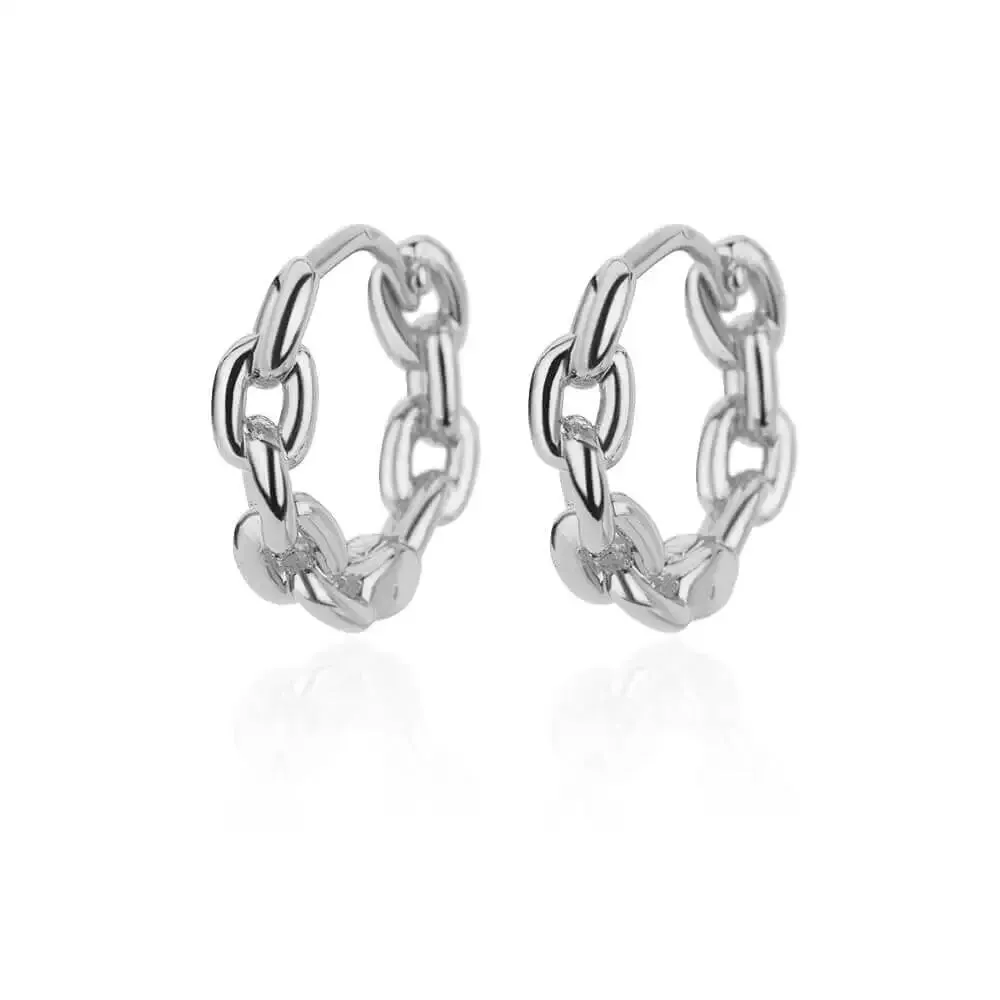 Vintage Elegant Round Stainless Steel Hoop Earrings