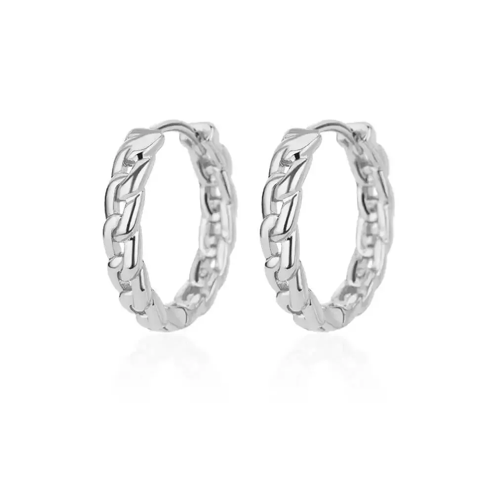 Vintage Elegant Round Stainless Steel Hoop Earrings